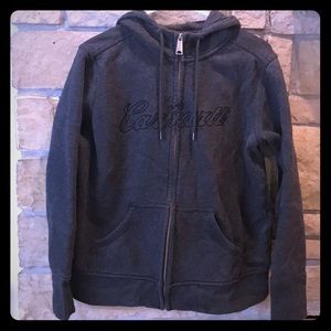 Women’s dark gray Carhartt hoodie. Size L